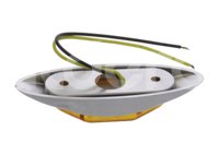 PLAFON LATERAL OVAL 6 LEDS AMBAR CROMADO 2PZAS EN-PL006A IMPORTACION
