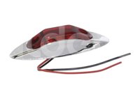 PLAFON LATERAL OVAL 6 LEDS ROJO CROMADO 2PZAS EN-P
