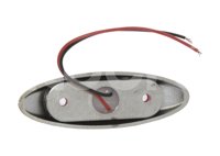 PLAFON LATERAL OVAL 6 LEDS ROJO CROMADO 2PZAS EN-PL006R IMPORTACION