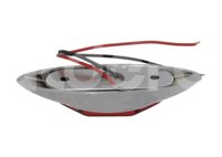 PLAFON LATERAL OVAL 6 LEDS ROJO CROMADO 2PZAS EN-PL006R IMPORTACION