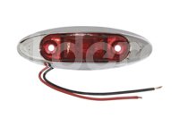 PLAFON LATERAL OVAL 6 LEDS ROJO CROMADO 2PZAS EN-PL006R IMPORTACION
