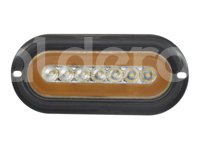 PLAFON LATERAL OVAL 25 LEDS (18 LEDS LATERALES - 7 LEDS CENTRALES) AMBAR, 2 CAMBIOS: 25 LEDS TODOS O SOLO 18 LEDS LATERAL EN-PL034A TUNIX