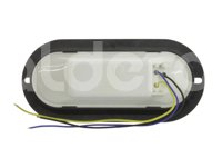 PLAFON LATERAL OVAL 25 LEDS (18 LEDS LATERALES - 7 LEDS CENTRALES) AMBAR, 2 CAMBIOS: 25 LEDS TODOS O SOLO 18 LEDS LATERAL EN-PL034A TUNIX