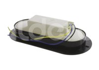 PLAFON LATERAL OVAL 25 LEDS (18 LEDS LATERALES - 7 LEDS CENTRALES) AMBAR, 2 CAMBIOS: 25 LEDS TODOS O SOLO 18 LEDS LATERAL EN-PL034A TUNIX