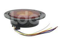 PLAFON SELLADO 4" 24LEDS 5 CABLES,4 FUNCIONES AMBAR Y ROJO FUNCIONES: BAJA, ALTA (15 LEDS ROJOS CIRCUNFERENCIA), CIRCULO DE ADENTRO HACIA AFUERA (AMBAR Y ROJO),  LUZ FIJA AMBAR AL CENTRO. EN-C24AR. IMPORTACION