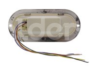 PLAFON SELLADO OVAL 8LEDS 5 CABLES,4 FUNCIONES AMBAR CROMADO EN-C32A IMPORTACION