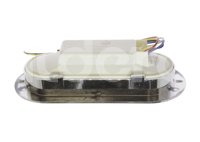 PLAFON SELLADO OVAL 8LEDS 5 CABLES,4 FUNCIONES AMBAR CROMADO EN-C32A IMPORTACION