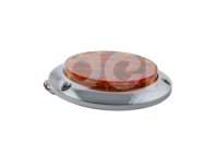 PLAFÓN SELLADO REDONDO PLANO 4" AMBAR 12 LEDS FUNCIÓN: MOVIMIENTO Y ESTROBO, ABS CROMADO, MICA DE 12 ÓPTICAS DIÁMETRO EXTERIOR: 143MM ALTURA: 21MM PL-263CR-18-A TROGRIM