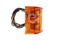 PLAFON LATERAL RECTANGULAR 21LED AMBAR H/L JUEGO (2 PIEZAS) PLA65091/AMSA IMPORTACION