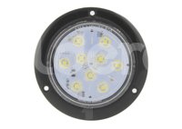 PLAFON SELLADO REDONDO 4" BLANCO, ABS NEGRO, 9 LEDS OPTICOS SIN MOVIMIENTO, VOLTAJE: 12V, AMALIGHTS, TROGRIM: PA-4BN-9SM-B TROGRIM