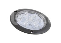 PLAFON SELLADO REDONDO 4" BLANCO, ABS NEGRO, 9 LEDS OPTICOS SIN MOVIMIENTO, VOLTAJE: 12V, AMALIGHTS, TROGRIM: PA-4BN-9SM-B TROGRIM