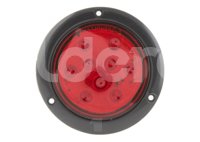 PLAFON SELLADO REDONDO 4" ROJO, ABS NEGRO, 9 LEDS