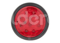 PLAFON SELLADO REDONDO 4" ROJO, 10 LEDS OPTICOS, MATERIAL: PMMA/ABS, VOLTAJE: 12/24V, FUNCION: ALTA Y BAJA, MONTAJE: HULE (GROMMET), DIMENSIONES: (DIAMETRO: 133MM, PROFUNDIDAD: 50.5MM) TROGRIM: PL-243HU-10-RBV TROGRIM