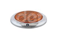 PLAFON SELLADO REDONDO ULTRAPLANO 4" AMBAR, BISEL CROMADO (ABS), 14 LEDS, FUNCION: ALTA Y BAJA, VOLTAJE: 12/24V, AMPERS: 0.230, LUMENS: 103, DIMENSIONES: (DIAMETRO: 142MM, PROFUNDIDAD: 14MM) TROGRIM: PL-273CR-04-A TROGRIM