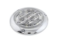 PLAFON SELLADO REDONDO ULTRAPLANO 4" BLANCO, BISEL CROMADO (ABS), 14 LEDS, FUNCION: ALTA Y BAJA, VOLTAJE: 12/24V, AMPERS: 0.230, LUMENS: 103, DIMENSIONES: (DIAMETRO: 142MM, PROFUNDIDAD: 14MM) TROGRIM: PL-273CR-04-B TROGRIM