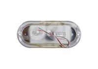 PLAFON OVALADO EXTRAPLANO (SOBREPONER) AMBAR, BISEL CROMADO (ABS), 21 LEDS, FUNCION: ALTA Y BAJA, VOLTAJE: 12/24V, AMPERS: 0.360, LUMENS: 162, DIMENSIONES: (LARGO: 195MM, ANCHO: 85MM, PROFUNDIDAD: 10.5MM) TROGRIM: PL-169CR-04-A TROGRIM