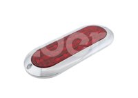PLAFON OVALADO EXTRAPLANO (SOBREPONER) ROJO, BISEL CROMADO (ABS), 21 LEDS, FUNCION: ALTA Y BAJA, VOLTAJE: 12/24V, AMPERS: 0.360, LUMENS: 162, DIMENSIONES: (LARGO: 195MM, ANCHO: 85MM, PROFUNDIDAD: 10.5MM) TROGRIM: PL-169CR-04-R TROGRIM