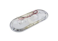 PLAFON OVALADO EXTRAPLANO (SOBREPONER) ROJO, BISEL CROMADO (ABS), 21 LEDS, FUNCION: ALTA Y BAJA, VOLTAJE: 12/24V, AMPERS: 0.360, LUMENS: 162, DIMENSIONES: (LARGO: 195MM, ANCHO: 85MM, PROFUNDIDAD: 10.5MM) TROGRIM: PL-169CR-04-R TROGRIM