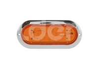 PLAFON OVALADO CROMADO AMBAR, 25 LEDS, FUNCION: DIRECCIONAL (FLECHA), POSICION: DERECHA, MATERIAL: PMMA/ABS, VOLTAJE: 12/24V, AMPERS: 0.460, FMVSS: P2/P3, LUMENS: 207, DIMENSIONES: (LARGO 194MM, ANCHO: 87MM, PROFUNDIDAD: 36MM) TROGRIM: PL-139CR-12-AD TROGRIM