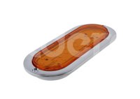PLAFON OVALADO CROMADO AMBAR, 25 LEDS, FUNCION: DIRECCIONAL (FLECHA), POSICION: IZQUIERDA, MATERIAL: PMMA/ABS, VOLTAJE: 12/24V, AMPERS: 0.460, FMVSS: P2/P3, LUMENS: 207, DIMENSIONES: (LARGO 194MM, ANCHO: 87MM, PROFUNDIDAD: 36MM) TROGRIM: PL-139CR-12-AI TROGRIM
