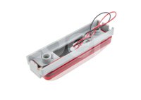 PLAFON LATERAL ROJO, MONTAJE (BISEL/CLIP), FUNCION: FIJA, VOLTAJE: 12/24V, AMPERS: 0.120, FMVSS: P2/P3, MATERIAL: PMMA/ABS, LUMENS: 45, DIMENSIONES: (LARGO: 105MM, ANCHO: 31MM, PROFUNDIDAD: 33MM) TROGRIM: PL-153BGH-02-RBV TROGRIM