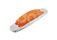 PLAFON LATERAL BISEL CROMADO AMBAR, 12 LEDS, FUNCION ALTA Y BAJA, VOLTAJE: 12/24V, MATERIAL: PMMA, DIMENSIONES: (LARGO: 160MM, ANCHO: 43MM, PROFUNDIDAD: 25MM) TROGRIM: PL-175CR-04-ABV TROGRIM