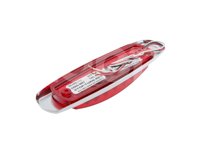 PLAFON LATERAL BISEL CROMADO ROJO, 12 LEDS, FUNCION ALTA Y BAJA, VOLTAJE: 12/24V, MATERIAL: PMMA, DIMENSIONES: (LARGO: 160MM, ANCHO: 43MM, PROFUNDIDAD: 25MM) TROGRIM: PL-175CR-04-RBV TROGRIM