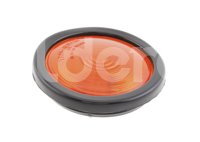 PLAFON SELLADO REDONDO 4" AMBAR, 1 FOCO, FUNCION: FIJA,  BASE HULE, MICA: RAYADA, VOLTAJE: 12V, AMPERS: 1.780, MATERIAL: PVC, PMMA, ABS, LUMENS: 58, DIMENSIONES: (DIAMETRO: 133M, PROFUNDIDAD: 52MM), NOTA: (INCLUYE: FOCO Y CONECTOR TRIPLE) TROGRIM: RJP60-243HU-A TROGRIM