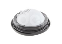 PLAFON SELLADO REDONDO 4" AMBAR, 1 FOCO, FUNCION: FIJA,  BASE HULE, MICA: RAYADA, VOLTAJE: 12V, AMPERS: 1.780, MATERIAL: PVC, PMMA, ABS, LUMENS: 58, DIMENSIONES: (DIAMETRO: 133M, PROFUNDIDAD: 52MM), NOTA: (INCLUYE: FOCO Y CONECTOR TRIPLE) TROGRIM: RJP60-243HU-A TROGRIM