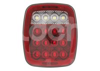 PLAFON TRASERO TIPO JEEP 16 LEDS, ABS NEGRO, FUNCI