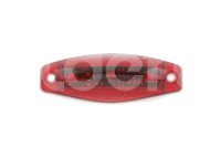 PLAFON LATERAL ROJO 3 LEDS, ABS BLANCO, FUNCION: FIJA, MICA: HELIPTICA AYCO DE 3 OPTICAS, VOLTAJE: 12/24V, AMPERS: 0.060, MATERIAL: PMMA/ABS, FMVSS: P2/P3, LUMENS: 30, DIMIESIONES: (LARGO: 115MM, ANCHO: 41MM, PROFUNDIDAD: 24MM) TROGRIM: PL-164BB-AY-R TROGRIM