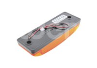 PLAFON LATERAL AMBAR 5 LEDS, BISEL NEGRO (ABS), FUNCION: FIJA, MICA: RECTANGULAR RAYADA, VOLTAJE: 12/24V, AMPERS: 0.060, MATERIAL: PMMA/ABS, FMVSS: P2/P3, LUMENS: 25, DIMENSIONES: (LARGO: 150MM, ANCHO: 52MM, PROFUNDIDAD: 33.5MM) TROGRIM: PL-154BN-5-SMA TROGRIM