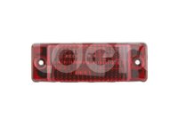 PLAFON LATERAL ROJO 5 LEDS, BISEL NEGRO (ABS), FUNCION: FIJA, MICA: RECTANGULAR RAYADA, VOLTAJE: 12/24V, AMPERS: 0.060, MATERIAL: PMMA/ABS, FMVSS: P2/P3, LUMENS: 25, DIMENSIONES: (LARGO: 150MM, ANCHO: 52MM, PROFUNDIDAD: 33.5MM) TROGRIM: PL-154BN-5-SMR TROGRIM