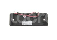 PLAFON LATERAL ROJO 5 LEDS, BISEL NEGRO (ABS), FUNCION: FIJA, MICA: RECTANGULAR RAYADA, VOLTAJE: 12/24V, AMPERS: 0.060, MATERIAL: PMMA/ABS, FMVSS: P2/P3, LUMENS: 25, DIMENSIONES: (LARGO: 150MM, ANCHO: 52MM, PROFUNDIDAD: 33.5MM) TROGRIM: PL-154BN-5-SMR TROGRIM