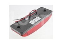 PLAFON LATERAL ROJO 5 LEDS, BISEL NEGRO (ABS), FUNCION: FIJA, MICA: RECTANGULAR RAYADA, VOLTAJE: 12/24V, AMPERS: 0.060, MATERIAL: PMMA/ABS, FMVSS: P2/P3, LUMENS: 25, DIMENSIONES: (LARGO: 150MM, ANCHO: 52MM, PROFUNDIDAD: 33.5MM) TROGRIM: PL-154BN-5-SMR TROGRIM