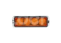 PLAFON EMERGENCIA AMBAR 4 LEDS 1W, FUNCION: ESTROBO, BASE: ZAMAC, BISEL: ABS NEGRO, MICA: RAYADA DE 4 OPTICAS REFLEJANTES, VOLTAJE: 12/24V, AMPERS: 0.350, MATERIAL: PMMA/PC, LUMENS: 162, DIMENSIONES: (LARGO: 109MM, ANCHO: 32MM, PROFUNDIDAD: 39MM) TROGRIM: PL-E204-ECO-A TROGRIM