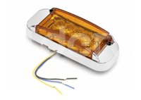 PLAFON LATERAL AMBAR 16 LEDS, 3 CABLES, FIJO/ESTROBO 12V/24V 2.2W (PIEZA) DC501-1 IMPORTACION