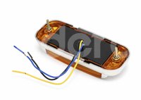 PLAFON LATERAL AMBAR 16 LEDS, 3 CABLES, FIJO/ESTROBO 12V/24V 2.2W (PIEZA) DC501-1 IMPORTACION