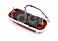 PLAFON LATERAL ROJO 16 LEDS, 3 CABLES, FIJO/ESTROBO 12V/24V 2.2W (PIEZA) DC501-2 IMPORTACION