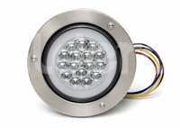 PLAFON 4" BLANCO 14 LEDS CON ARO, 5 CABLES, 4 FUNCIONES, CON BLISTER, 12V/24V (PIEZA) EN-C22 IMPORTACION