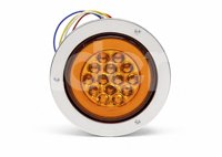 PLAFON 4" AMBAR GEL 14 LEDS CON ARO, 5 CABLES, 4 FUNCIONES, 12V/24V 4.2W (PIEZA) EN-C23 IMPORTACION