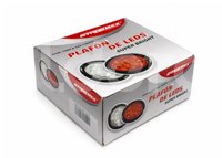 PLAFON 4" AMBAR GEL 14 LEDS CON ARO, 5 CABLES, 4 FUNCIONES, 12V/24V 4.2W (PIEZA) EN-C23 IMPORTACION