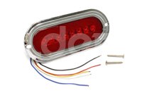 PLAFON ROJO 14 LEDS CON ARO, 5 CABLES, 4 FUNCIONES, BISEL CROMO, CON BLISTER (PIEZA) EN-C32 IMPORTACION