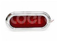 PLAFON ROJO 14 LEDS CON ARO, 5 CABLES, 4 FUNCIONES, BISEL CROMO, CON BLISTER (PIEZA) EN-C32 IMPORTACION