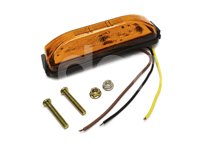 PLAFON AMBAR 12 LEDS CAJITA 3 CABLES, FIJA/ESTROBO, 12/24V 1.97W (PIEZA) EN-PL0012A IMPORTACION
