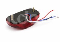 PLAFON UNIVERSAL ROJO 18 LEDS LUZ FIJA/ESTROBO 12V/24V 3.49W (PIEZA) PL021A IMPORTACION