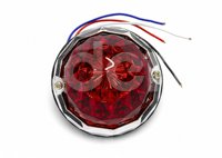 PLAFON UNIVERSAL ROJA 19 LEDS LUZ FIJA/ESTROBO 12V/24V 2.23W (PIEZA) DC142R IMPORTACION