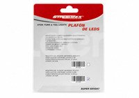 PLAFON UNIVERSAL ROJA 19 LEDS LUZ FIJA/ESTROBO 12V/24V 2.23W (PIEZA) DC142R IMPORTACION