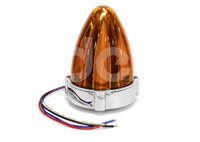 PLAFON UNIVERSAL AMBAR 26 LEDS LUZ FIJA/ESTROBO 12V/24V 2.2W (PIEZA) DC143A IMPORTACION