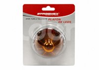 PLAFON UNIVERSAL AMBAR 26 LEDS LUZ FIJA/ESTROBO 12V/24V 2.2W (PIEZA) DC143A IMPORTACION